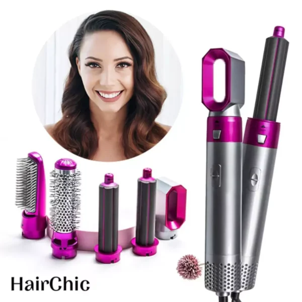 PIASTRA Lisciante CAPELLI 5 IN 1 Fono Arriccia Ricci Asciuga Liscia Stira HAIR