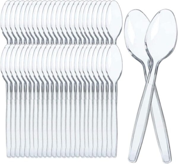 cucchiaio in plastica riutilizzabili 50pz
