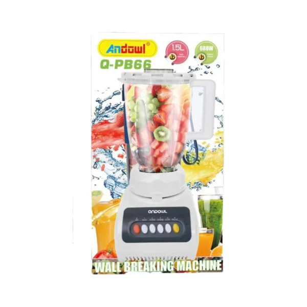 Andowl Q-PB66 Frullatore da 1,5 L in plastica a 5 funzioni