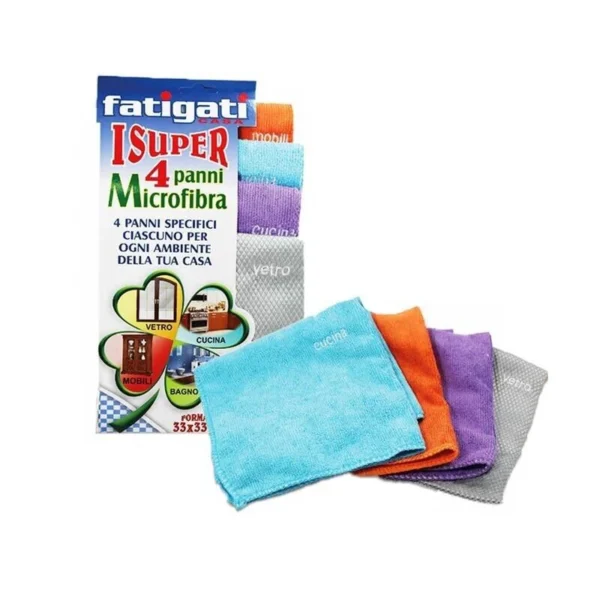 SUPER 4 PANNI IN MICROFIBRA 4 PZ