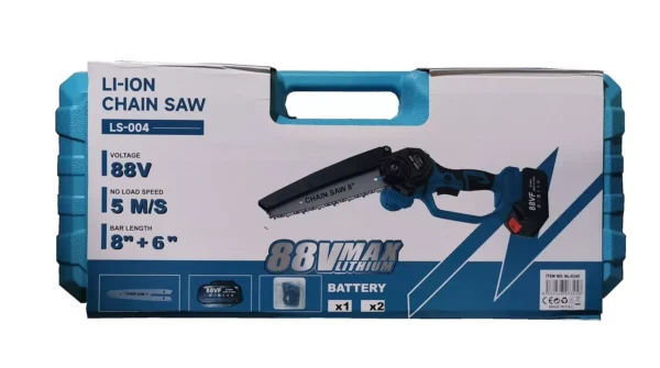 Motosega 8" 6" Pollici 88V Lubrificata Olio Doppia Batteria Moto Sega Rami