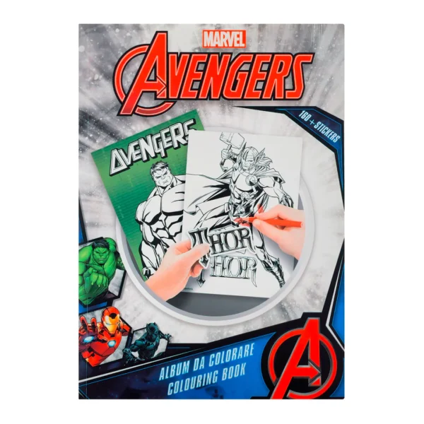 Album da colorare the Avengers con 160 stickers