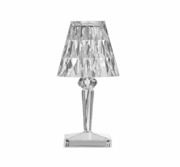 LAMPADA DA TAVOLO LED RICARICABILE TIPO CRISTALLO POLDINA BATTERIA TOUCH