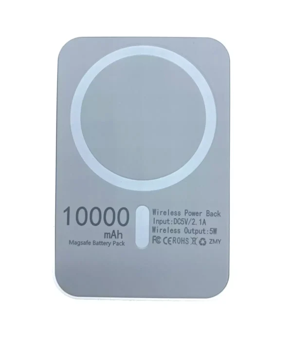 Caricatore Portatile Magnetico Mag Saver  Power Bank Magnetico Wireless da 10000mAh Design Compatto e Portatile