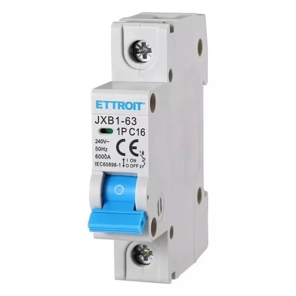 ETTROIT Interruttore Magnetotermico Automatico 1P 16A 6000A 220V JX111660
