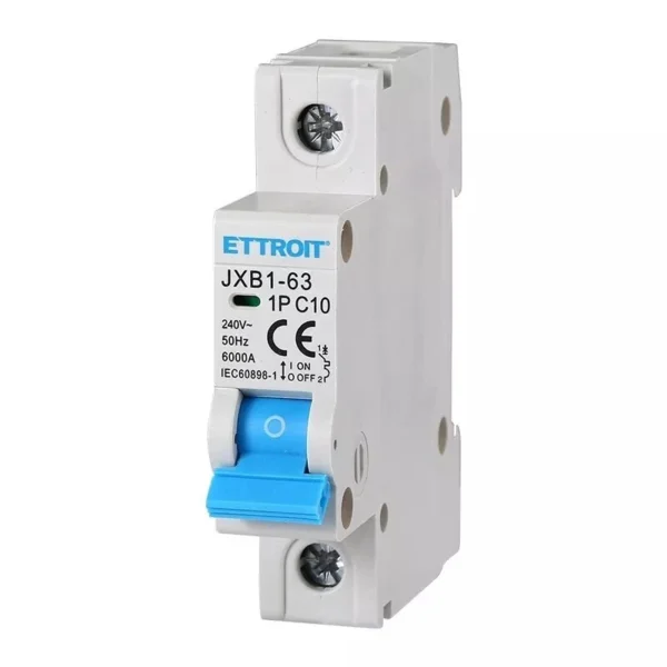 ETTROIT Interruttore Magnetotermico Automatico 1P 10A 6000A 220V JX111060