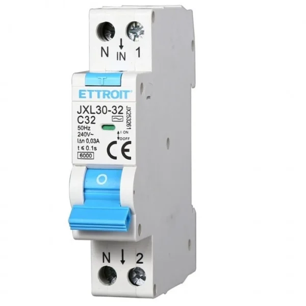 jx253261 Magnetotermico differenziale 1P+N 32A 30mA 220V-6KA