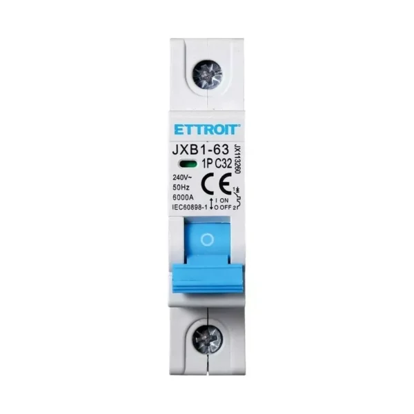 ETTROIT Interruttore Magnetotermico Automatico 1P 32A 6000A 220V Salvavita JX113260