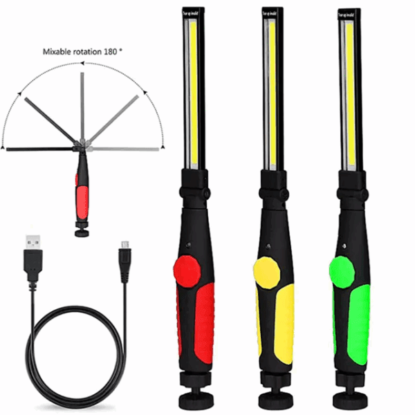 TORCIA LAMPADA DA LAVORO CALAMITA PORTATILE LED RICARICABILE OFFICINA PESCA