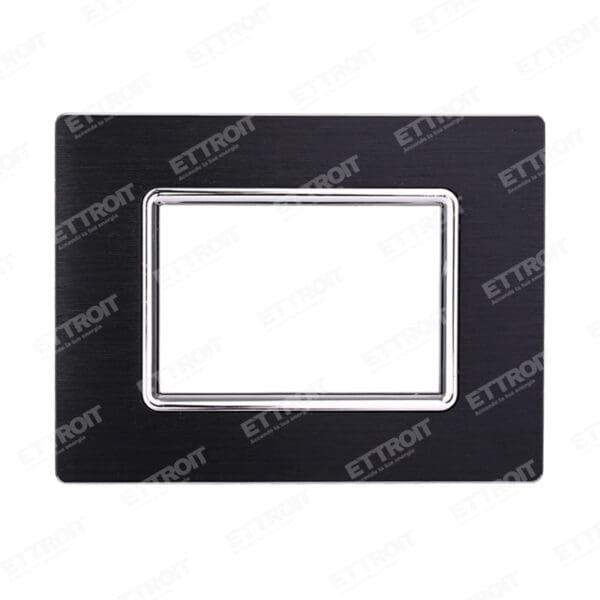 Placca In Alluminio 3P-4P-7P Colore Nero Compatibile Con Bticino Living