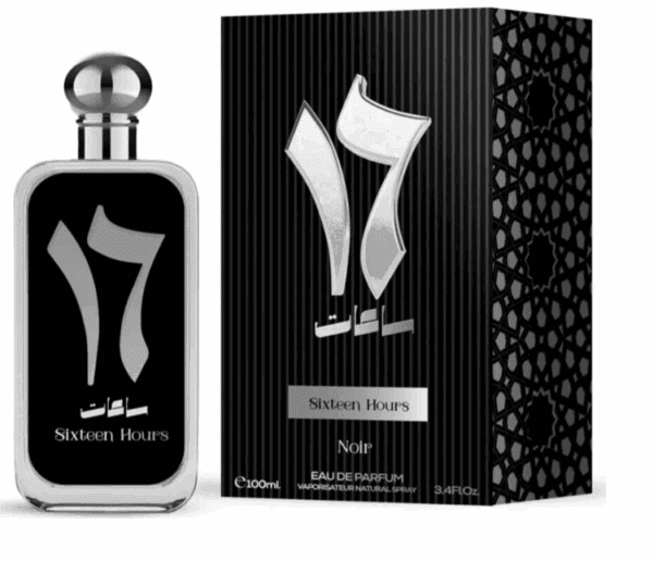 SIXTEEN HOURS NOIR EAU DE PARFUM 100ML PROFUMO ARABO VAPORIZZATORE NATURAL SPRAY