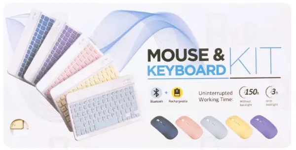 Kit Tastiera Mouse Wireless wifi per PC Computer Desktop Plug e Play bluetooth E