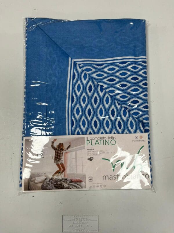COMPLETO LETTO SINGOLO COLORE BLU
