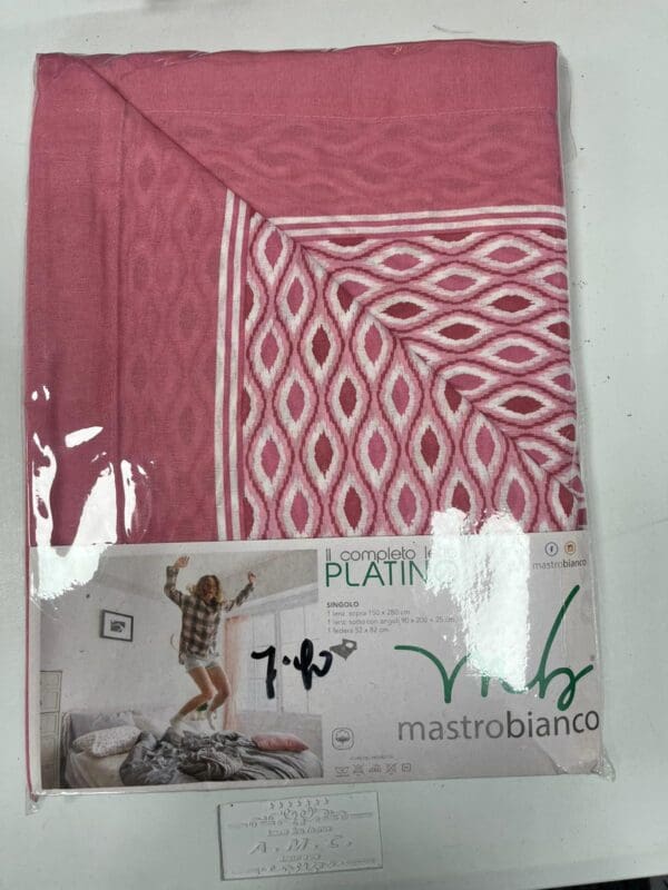 COMPLETTO LETTO SINGOLO COLORE ROSA CHIARO