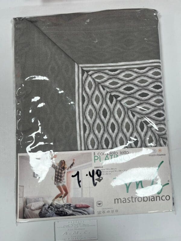 COMPLETO LETTO SINGOLO COLORE GRIGIO
