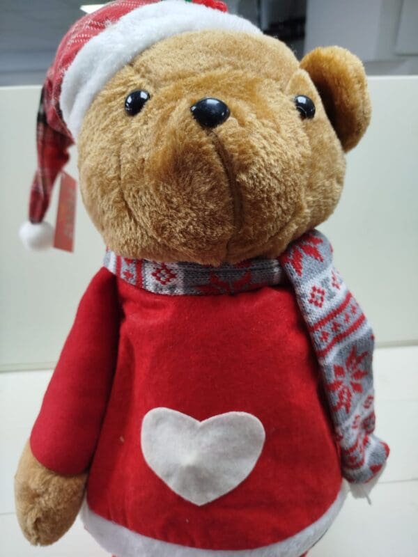 Orso Ferma Porta Natale Decorativo – 90 cm