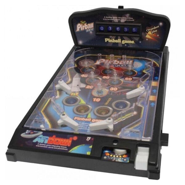 FLIPPER PINBALL ELETTRICO PORTATILE GIOCO DA TAVOLO CON LUCI E SUONI