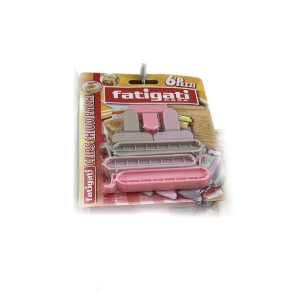 CHIUDI PACCHI 6 PZ FATIGATI PER ALIMENTI CUCINA