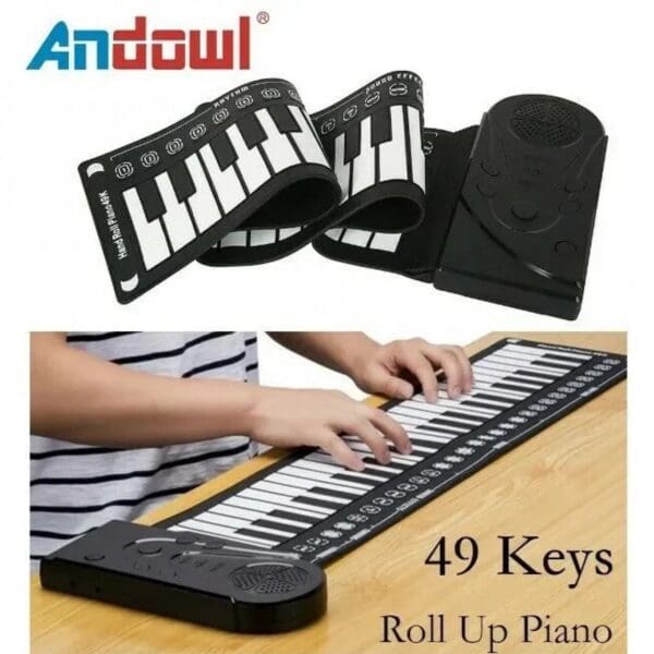 Tastiera Pianola Musicale Arrotolabile 49 Tasti Pianoforte