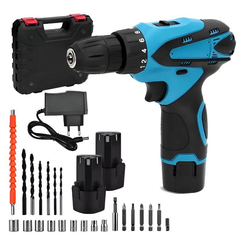 🔩 Trapano Avvitatore a Batteria 48V – 2 Batterie Ricaricabili e Valigetta