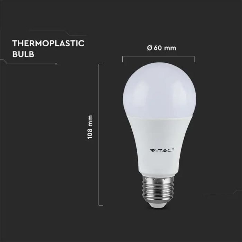 💡 V-Tac LED – Lampadina E27 8.5W  806 lm LUCE CALDA