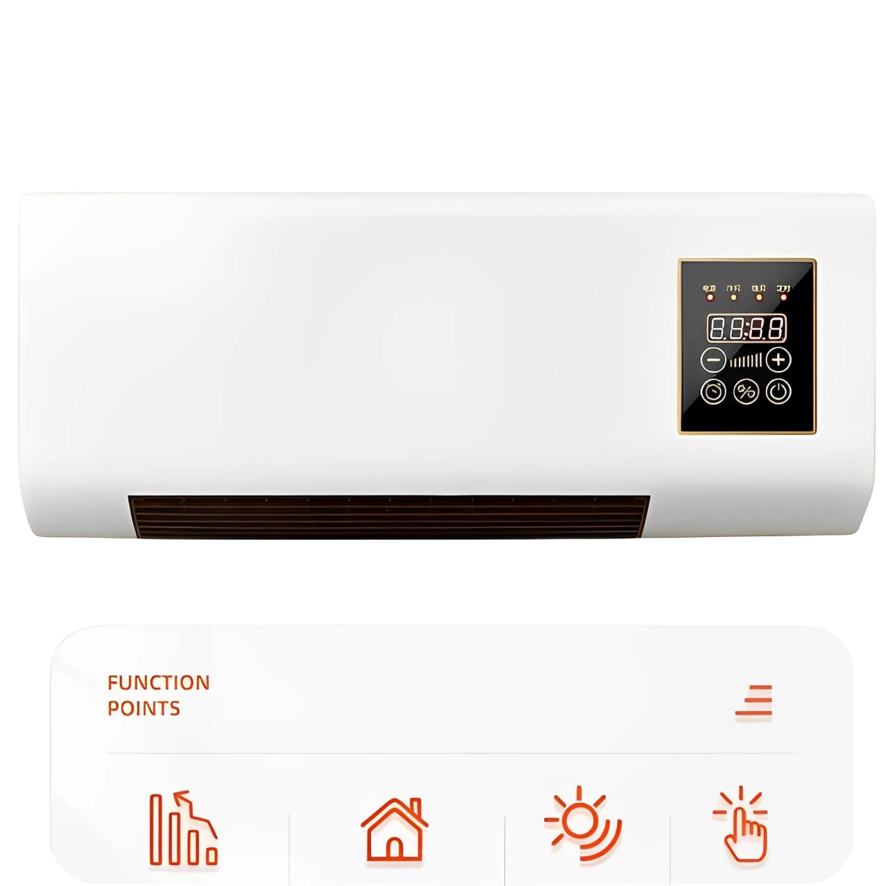 Condizionatore d'Aria Climatizzatore Ventilatore Parete Caldo Freddo telecomando