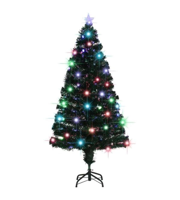 Albero natalizio con led integrati con paline decorative tema natale 60cm