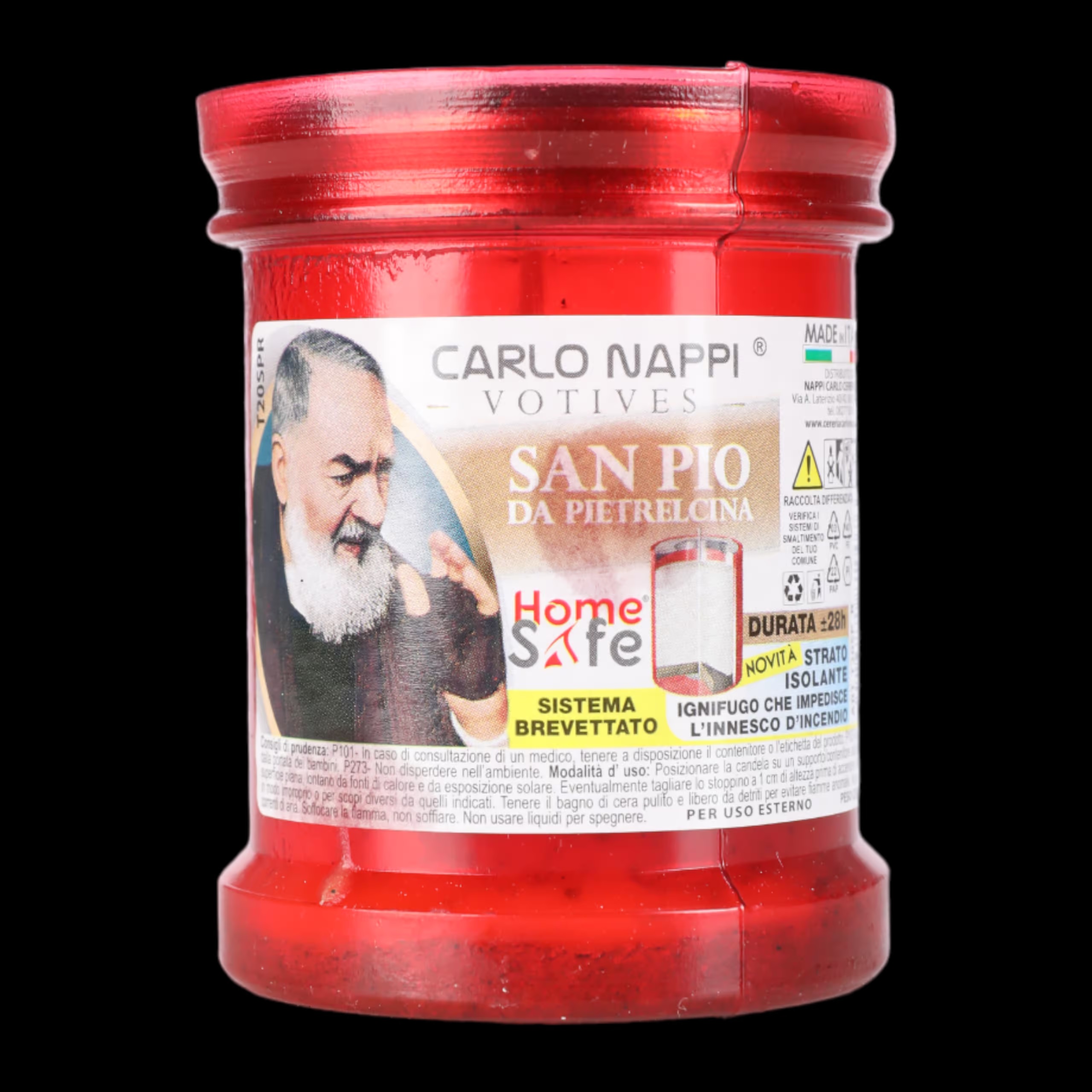 Candela Votiva San Pio da Pietrelcina 8cm – Carlo Nappi Originale