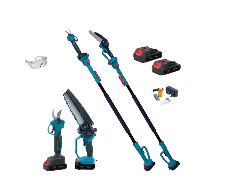 Kit 3 in 1 Professionale – Forbice da Potatura 30mm Motosega a Batteria 42VF/88VF