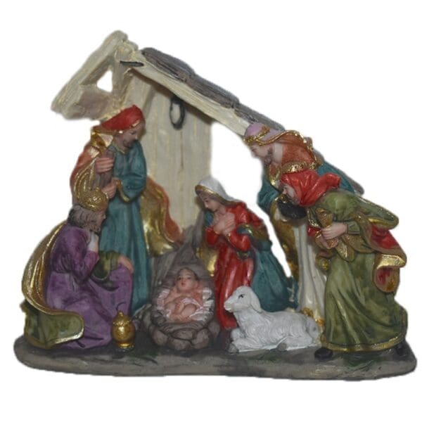 Capanna con Nativita Betlem 20x10x15 cm natale
