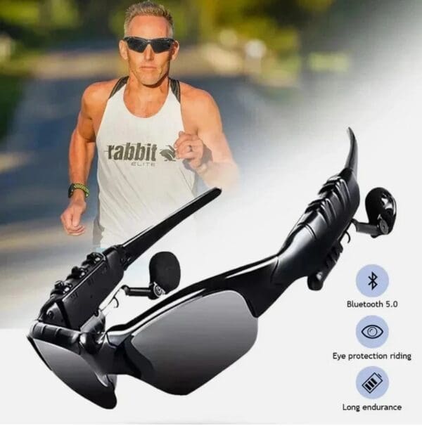 Occhiali da sole sportivi smart inteligenti con cuffie wireless , smartphone