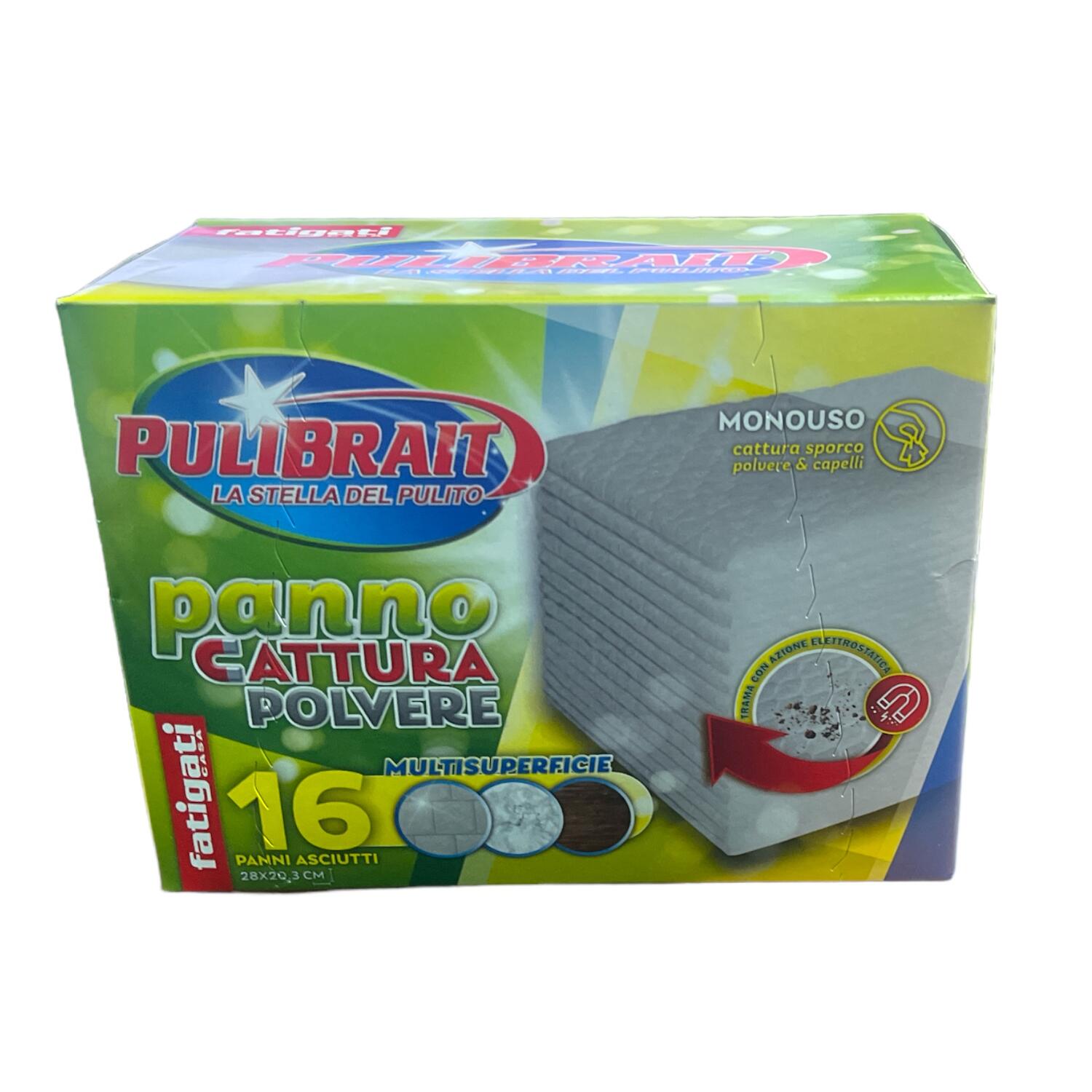 16 pezzi panni Cattura Polvere Sporco fatigati pulibrait la stella dell pulito 28per20.3