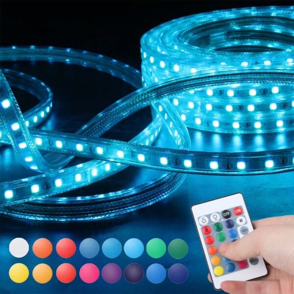 💡 Striscia LED RGB 5050 – Kit Completo IP65 5 Metri
