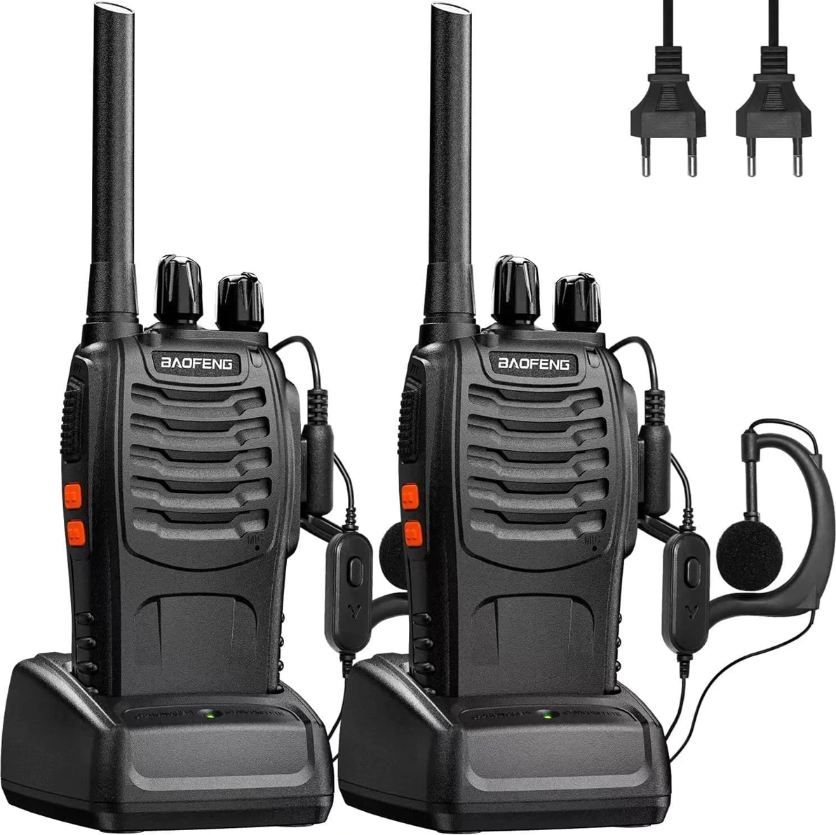 BAOFENG BF-888S UHF WALKIE TALKIES 400-470MHz RICETRASMITTENTE 2 PEZZI