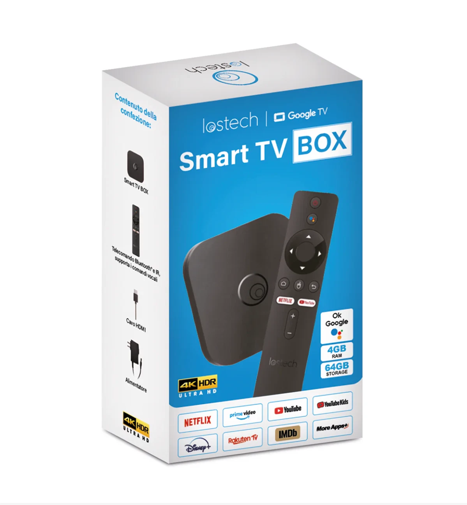 Tv BOX Decoder 4K WiFi Smart Tv 4GB Ram 64GB Rom LOSTECH Google TV Chromecast