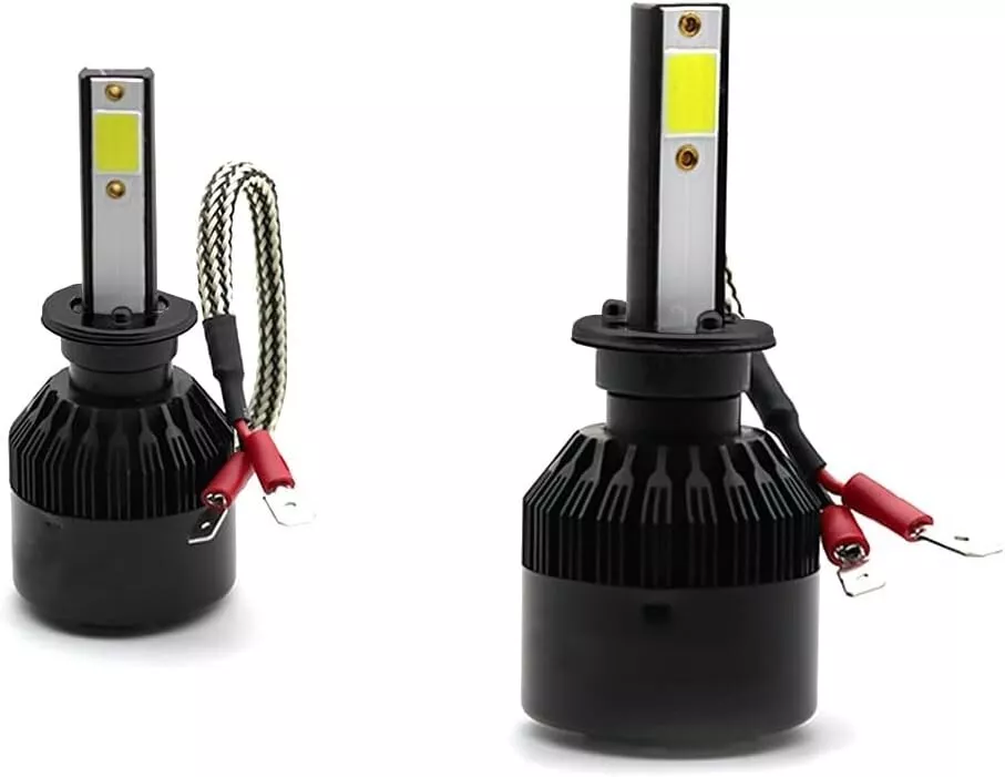 Kit 2 Lampadine Led H1 Luce Bianca Xeno 6000K 12V 60W con Ventola e Dissipatore - immagine 2