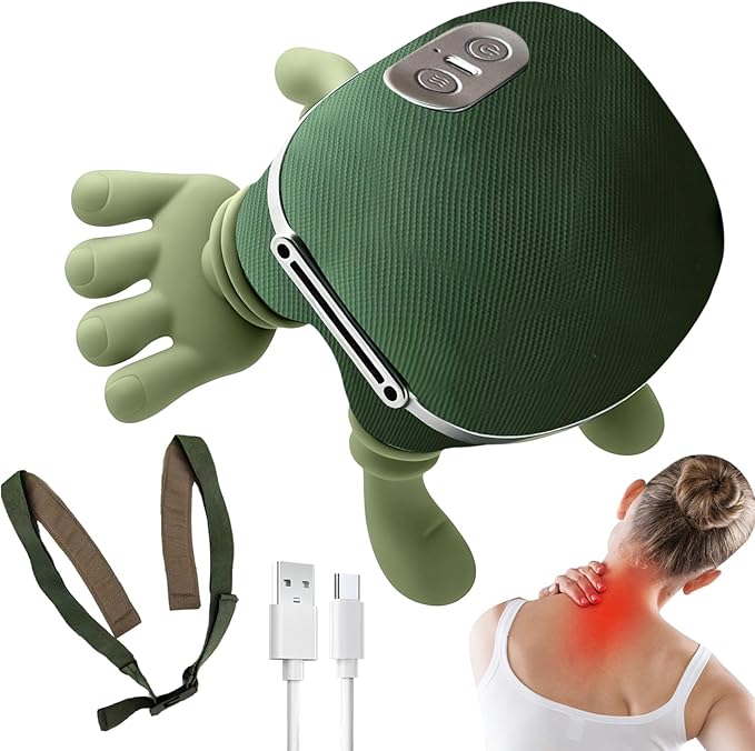 Massaggiatore Cervicale 4D, Massaggiatore Per Il Collo,2 Temperatura Massaggiatores Schiena E Collo 3D Contro Dolori Muscolari