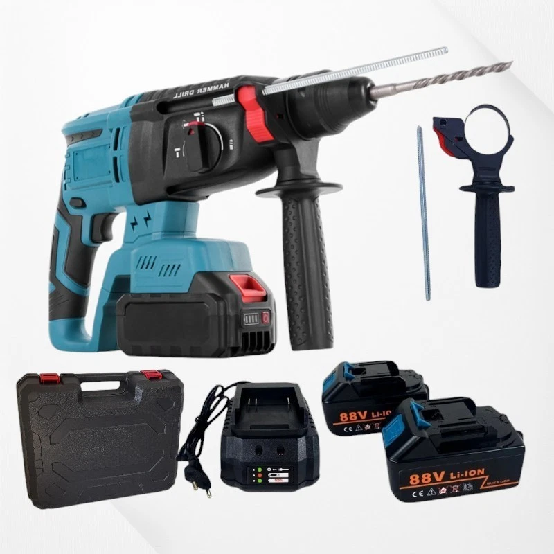 trapano Tassellatore Martello Demolitore a Percussione 2 Batterie